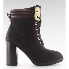 Černé dřevěné boty NS05P černé černý