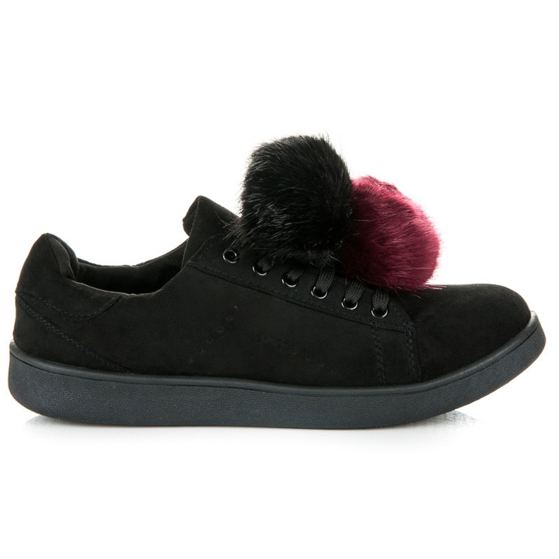 Vices New Collection Tenisky s odnímatelnými bambulkami černá