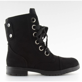 Černé šněrovací pracovní boty 8901 Black černý