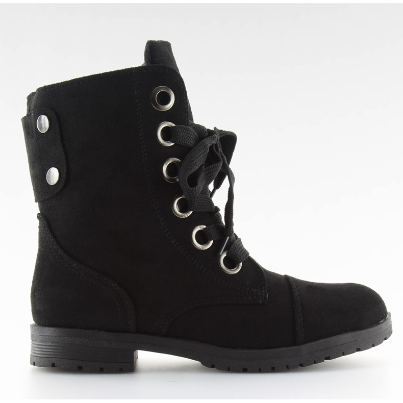 Černé šněrovací pracovní boty 8901 Black černá Černé šněrovací pracovní boty 8901 Black černá