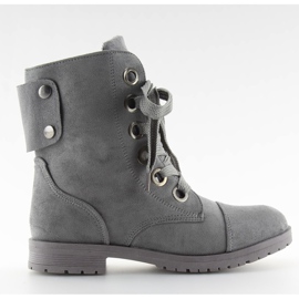 Šedé šněrovací pracovní boty 8901 šedá Šedé šněrovací pracovní boty 8901 šedá