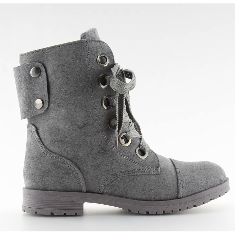 Šedé šněrovací pracovní boty 8901 šedá Šedé šněrovací pracovní boty 8901 šedá