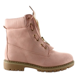 Suede Balmanki Plain Pink Nc50 růžový