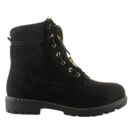 Semišové Balmanki Plain Black Nc50 černá