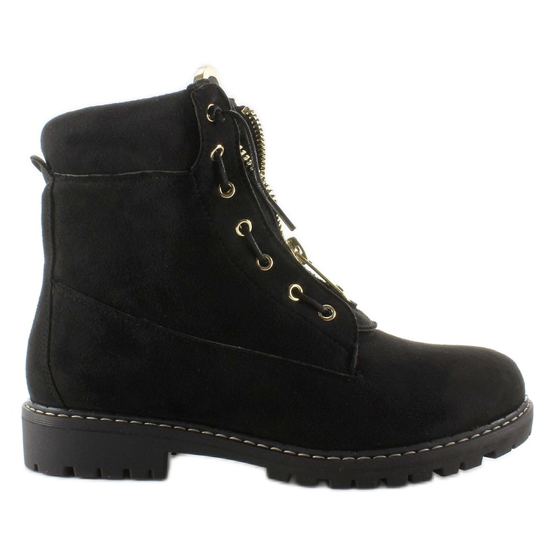 Semišové Balmanki Plain Black Nc50 černá