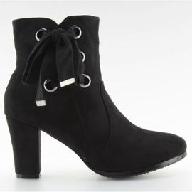 Černé kozačky na vysokém podpatku C100 černé černá