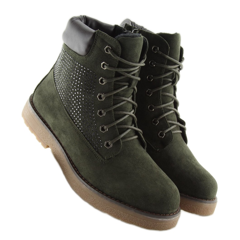 Zelené dámské trapery HQ896 Green zelená