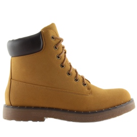 Dřevěné boty pro ženy camel hq895 camel žluť