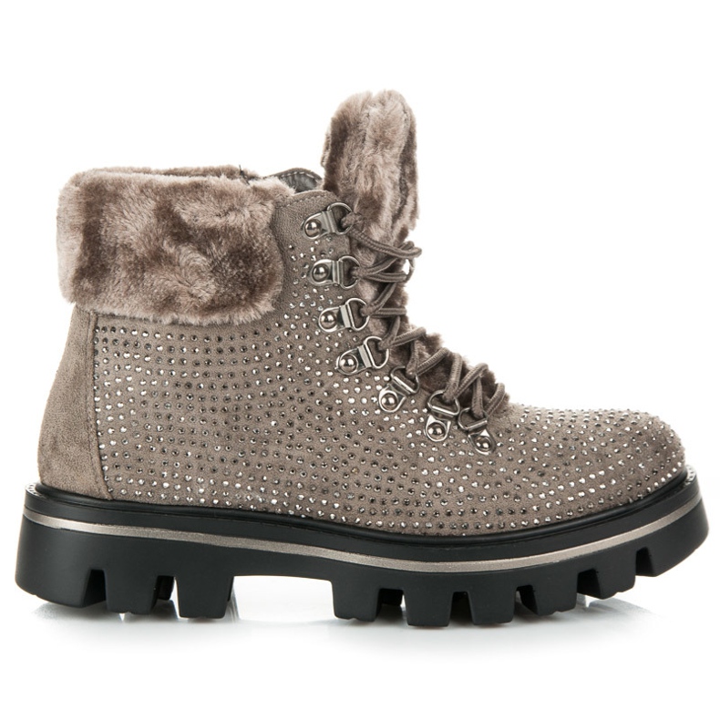 Kylie Stylové kozačky s chráničem hnědý