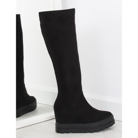 Boty na klínu Černé boty do sněhu černý