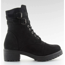Černé semišové boty Workery Black TS10 Black černá Černé semišové boty Workery Black TS10 Black černá