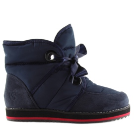 Šněrovací boty do sněhu, tmavě modrá 9079 navy námořnická modř