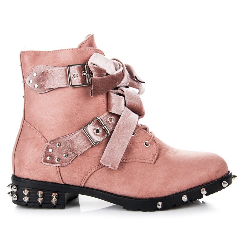 Vices Semišové tašky s cvočky růžový