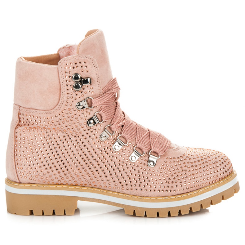 Vices Trappery se širokými tkaničkami růžový Vices Trappery se širokými tkaničkami růžový