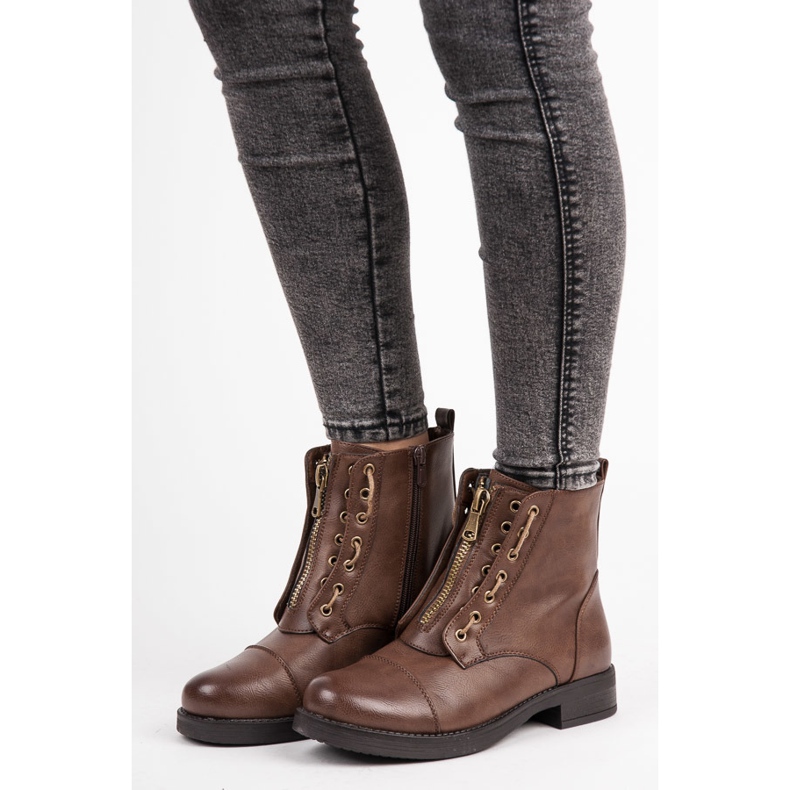 Ch. Creation Vázané dělnické boty hnědý