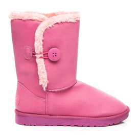 Torna Mukluki s knoflíkem růžový