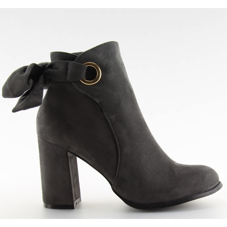 Šedé Kozačky na vysokém podpatku YBS1612 šedé šedá Šedé Kozačky na vysokém podpatku YBS1612 šedé šedá