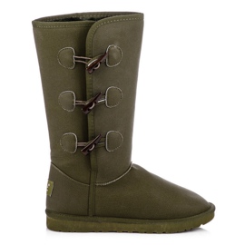 Torna Vysoké kožešinové sněhule zelený