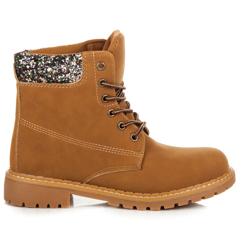 Trappery se třpytkami hnědý