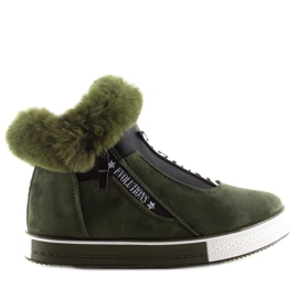 Teplé zelené sportovní boty Nb128P Army zelený