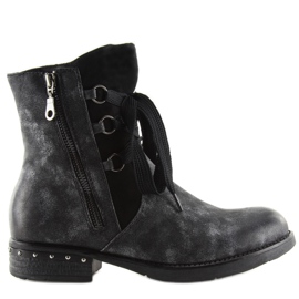 Černé pracovní boty S113 černé šedá černá