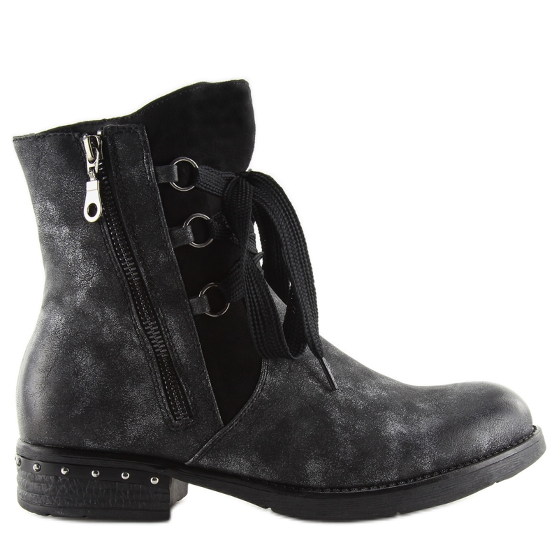 Černé pracovní boty S113 černé šedá černá