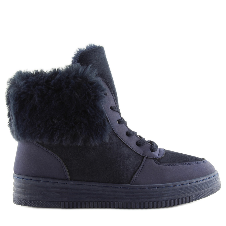 Tmavě modré tmavě zateplené tenisky námořnická modrá Tmavě modré tmavě zateplené tenisky námořnická modrá