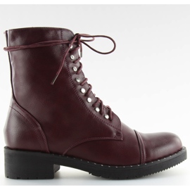 Kotníkové boty s vínovým vínem červené vícebarevný Kotníkové boty s vínovým vínem červené vícebarevný