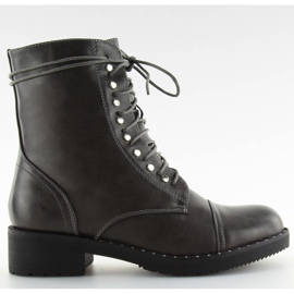 Boty boty se šedými čepy B0-193 Grey šedá