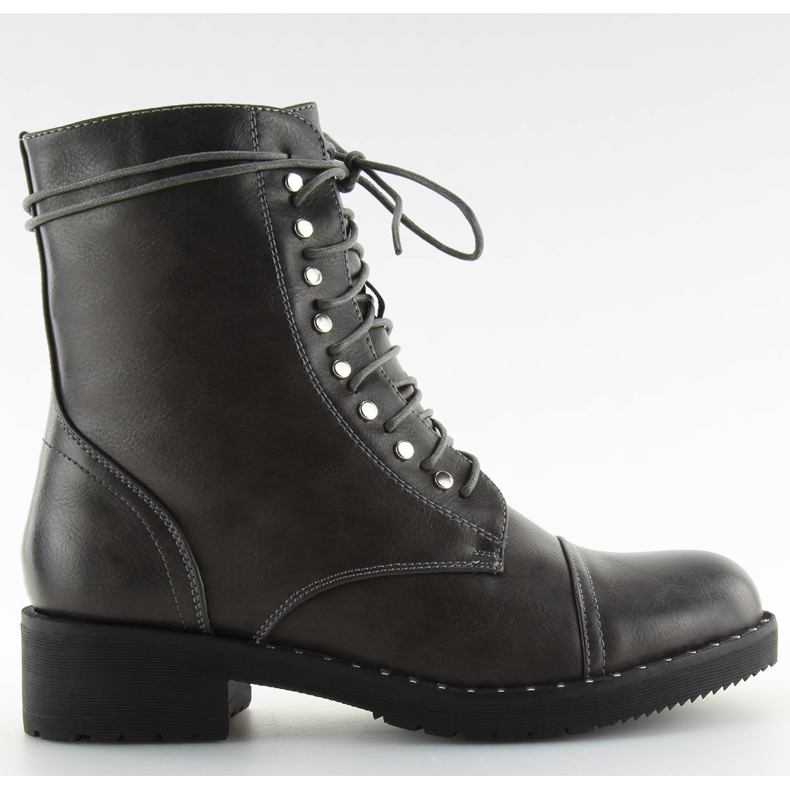 Boty boty se šedými čepy B0-193 Grey šedá