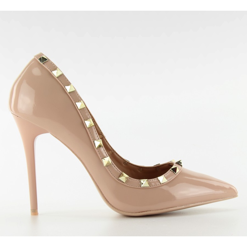 Lodičky na jehlovém podpatku Valentina béžová LL-76P Béžová béžový