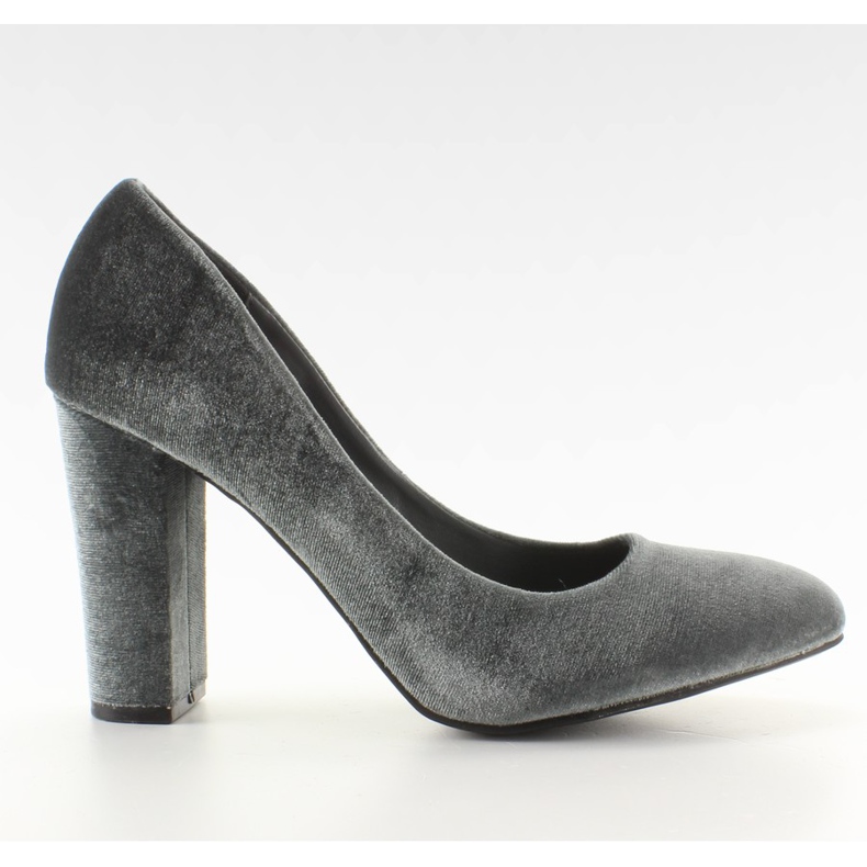 Sametová čerpadla široká sloupek LE018 šedá