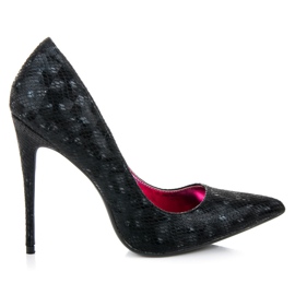 Vices Špendlíky s hadím potiskem černý