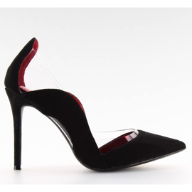 Černé špendlíky s průhlednými vložkami černá