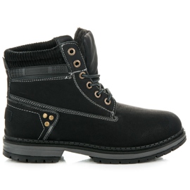 Šněrovací boty černá