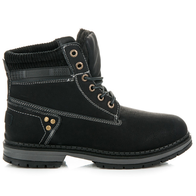 Šněrovací boty černá