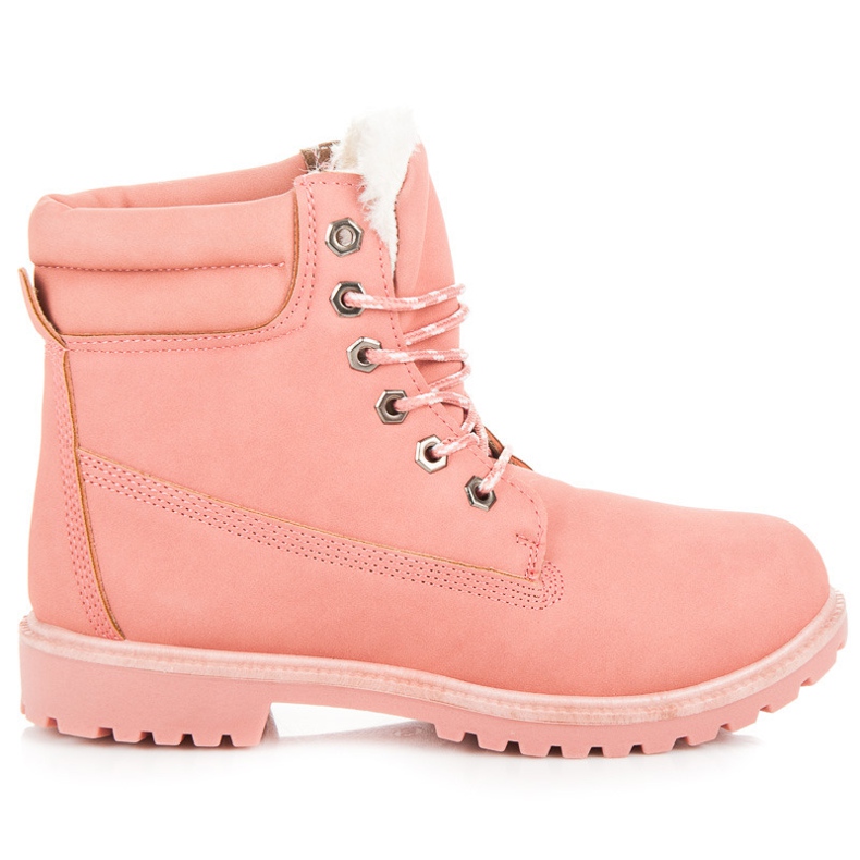 Top Or Teplé růžové Trappery růžový