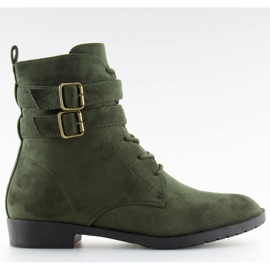 Šněrovací boty semišové zelené H7187 verde zelený