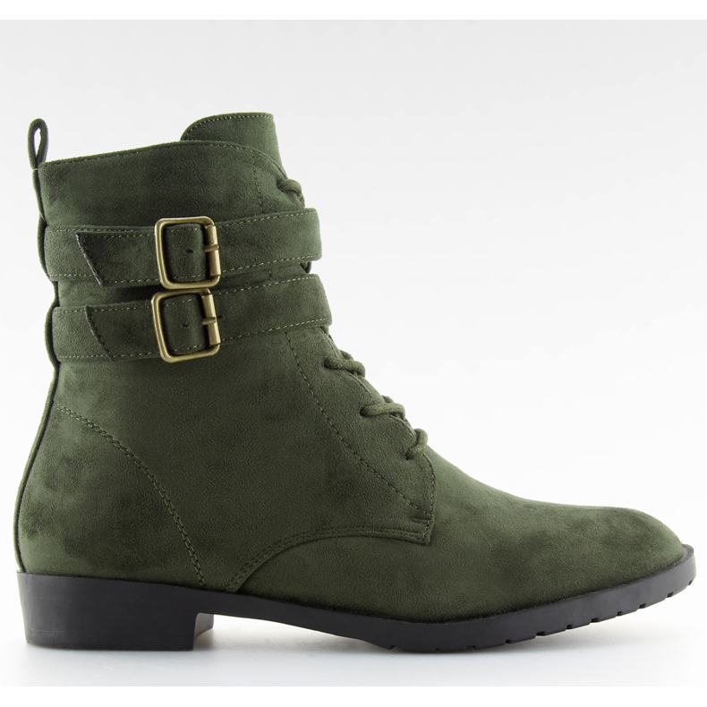 Šněrovací boty semišové zelené H7187 verde zelená