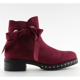 Kozačky Jodhpur kozačky vínové DR11798-64 víno červený