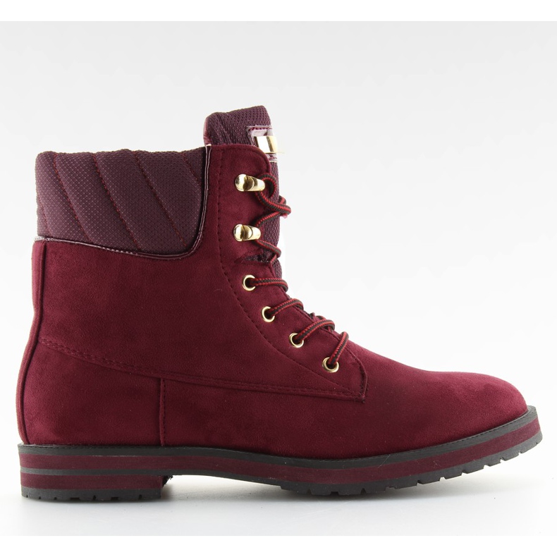 Šněrovací boty, vínové víno červené