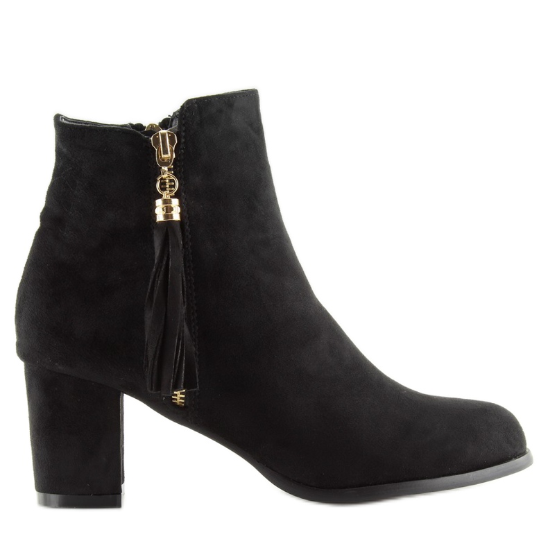 Černé kozačky na vysokém podpatku SO-20 černé černá Černé kozačky na vysokém podpatku SO-20 černé černá