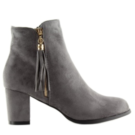 Šedá Vysoké podpatky SO-20 šedé Šedá Vysoké podpatky SO-20 šedé