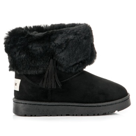 Bella Paris Mukluki S Třásněmi černý
