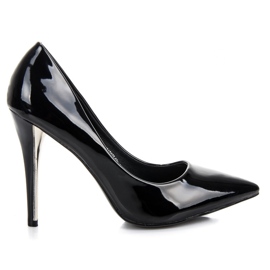 W. Potocki Černé lakované podpatky černý