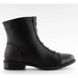 Černé zateplené dámské kozačky F7091-1BLACK černý