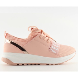 Růžové dámské sportovní boty NB155P Pink žluť růžový