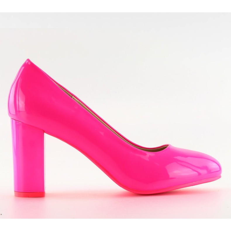 Lodičky na širokém podpatku růžové B-59 Fushia růžový Lodičky na širokém podpatku růžové B-59 Fushia růžový