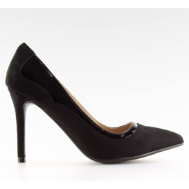 Černé dámské vysoké podpatky 1522-133 Black černá Černé dámské vysoké podpatky 1522-133 Black černá