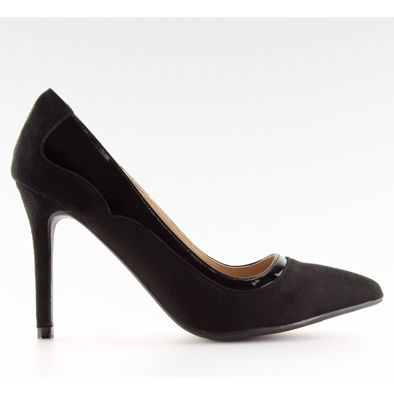 Černé dámské vysoké podpatky 1522-133 Black černá Černé dámské vysoké podpatky 1522-133 Black černá